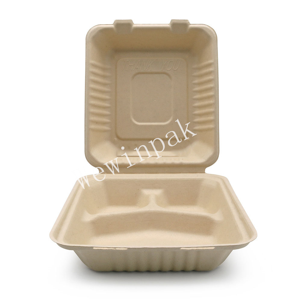 Sugarcane pulp bamboo pulp lunch box