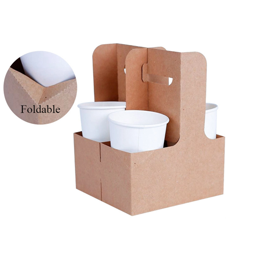 90mm Kraft Paper Take Away Tea Coffee Cup Holders