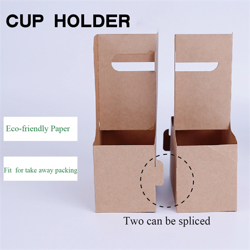 350gsm Kraft Paper Take Away Tea Coffee Cup Carrier