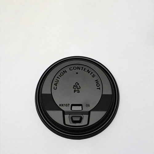 80mm Black PS Disposable Coffee Cup Lid