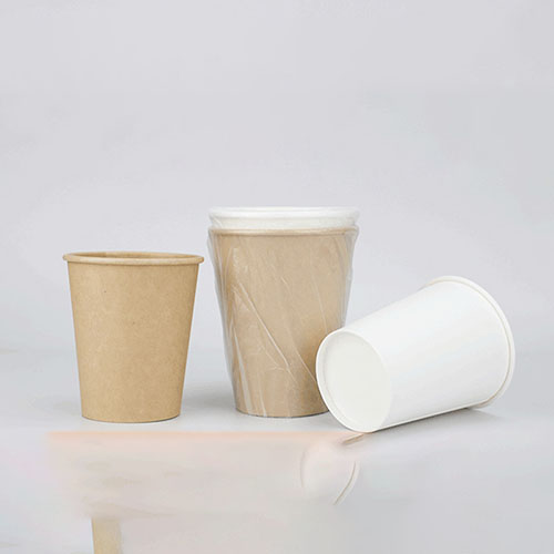 12oz Single Wall  Kraft Paper Coffee Cups with Lid