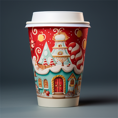 8oz/10oz/12oz/16oz Christmas Print Hot Coffee Paper Cup